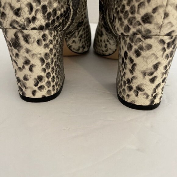 Essex Lane Gabriella Leather Snake-Skin Ankle Boots Booties Womens Size 6 - Picture 11 of 16